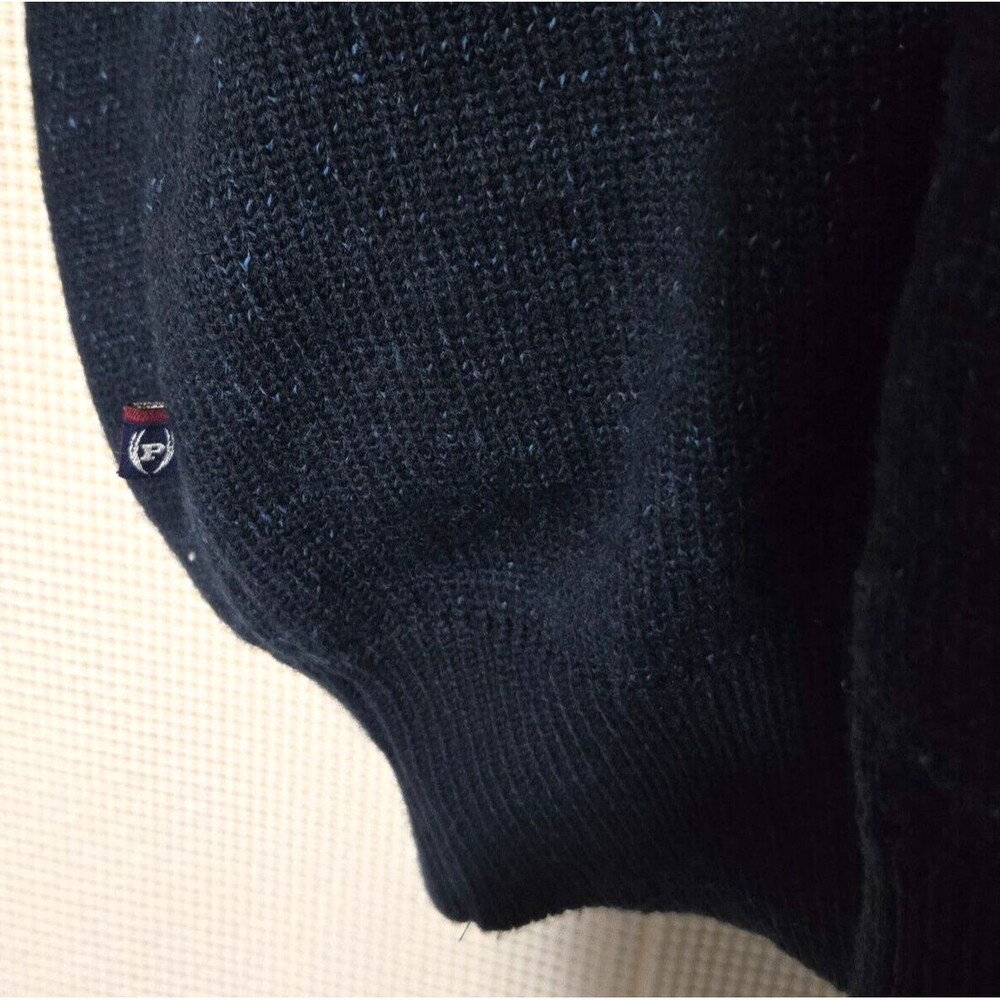 Phat Farm Sweater Mens XL Dark Blue Vintage Y2K 90s Wool Blend Turtleneck - Picture 5 of 11